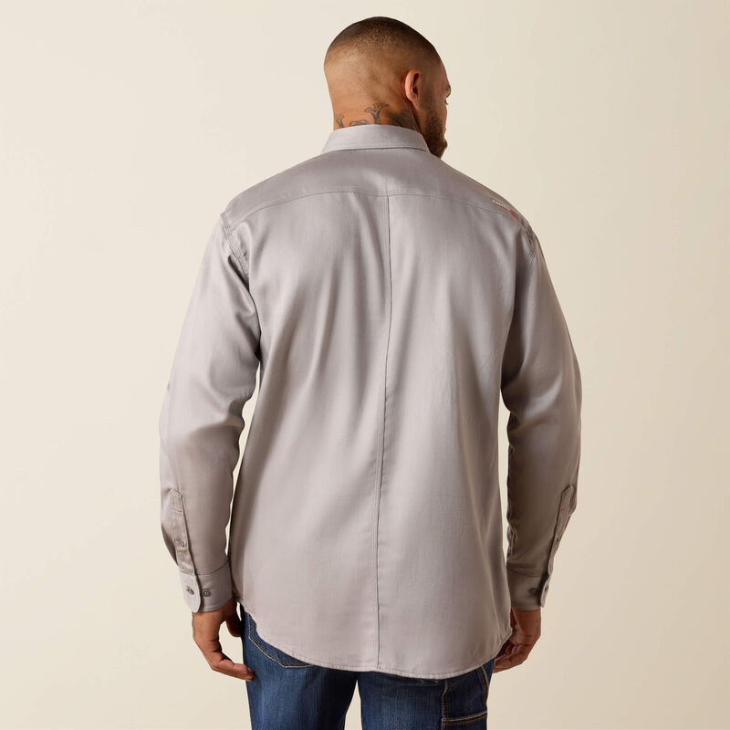 ARIAT MNS FR SOLID WORK SHIRT SILVER FOX Howard