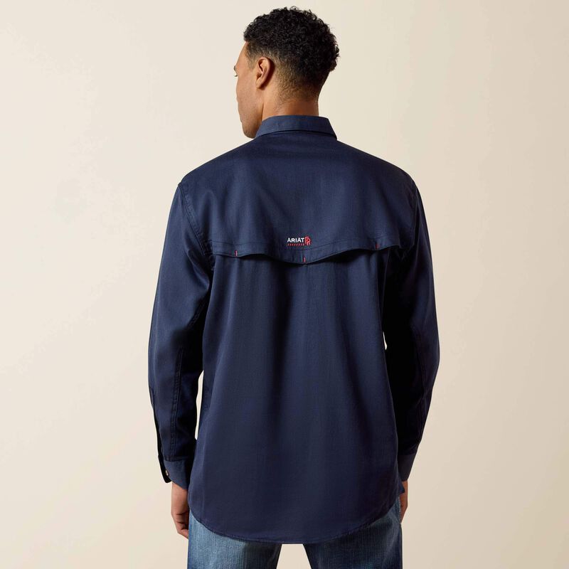 Ariat FR Solid Vent Work Shirt Navy Howard