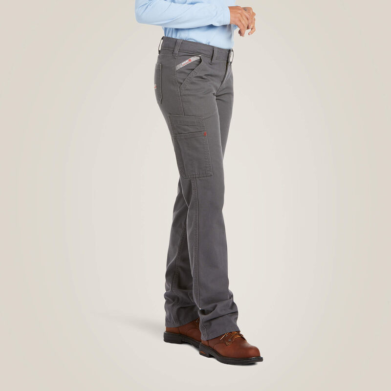 ARIAT Women's FR Stretch DuraLight Canvas Stackable Straight Leg Pant Howard