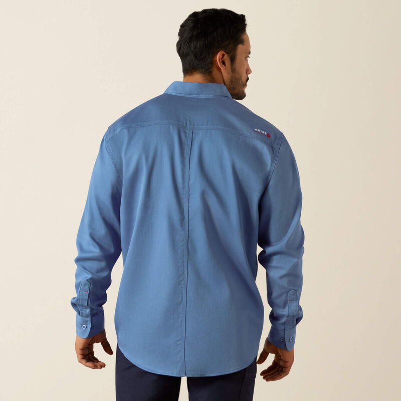 ARIAT MNS FR SOLID WORK SHIRT MEDIUM BLUE Howard