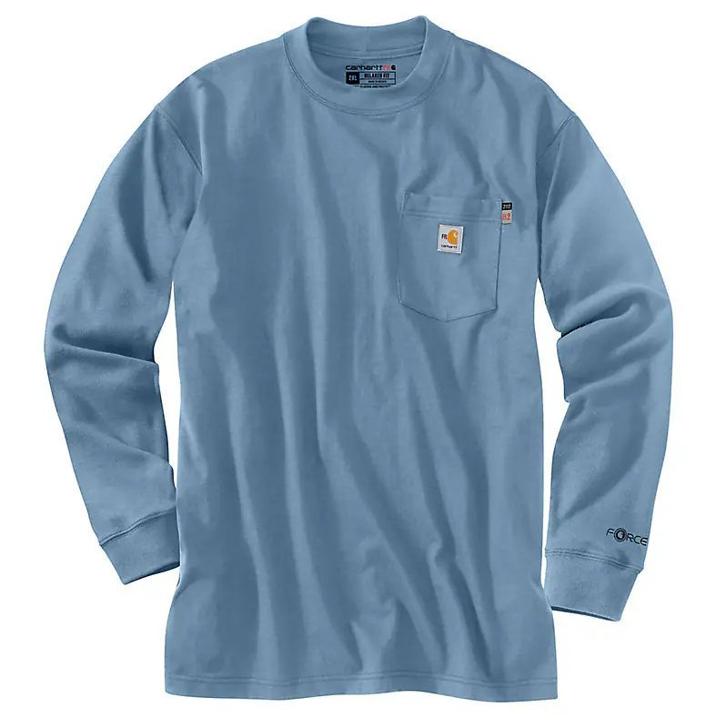 Carhartt FR Force Dearborn Loose LS T-Shirt Medium Blue Howard