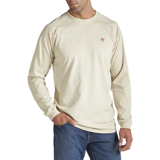 ARIAT MNS FR WORK CREW LS SAND