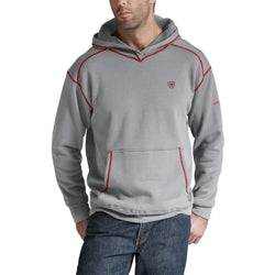 ARIAT MNS FR POLARTEC HOODIE HEATHER GRAY