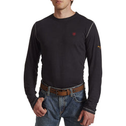 ARIAT MNS FR POLARTEC LS BASE LAYER BLACK