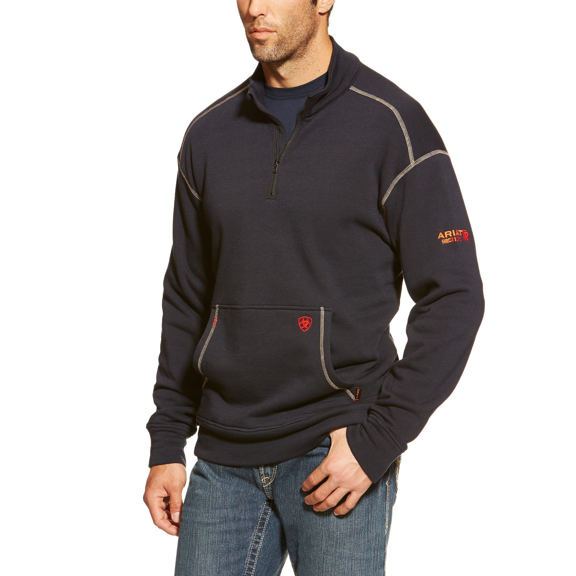 ARIAT MNS FR POLARTEC 1/4 ZIP FLEECE NAVY Gore